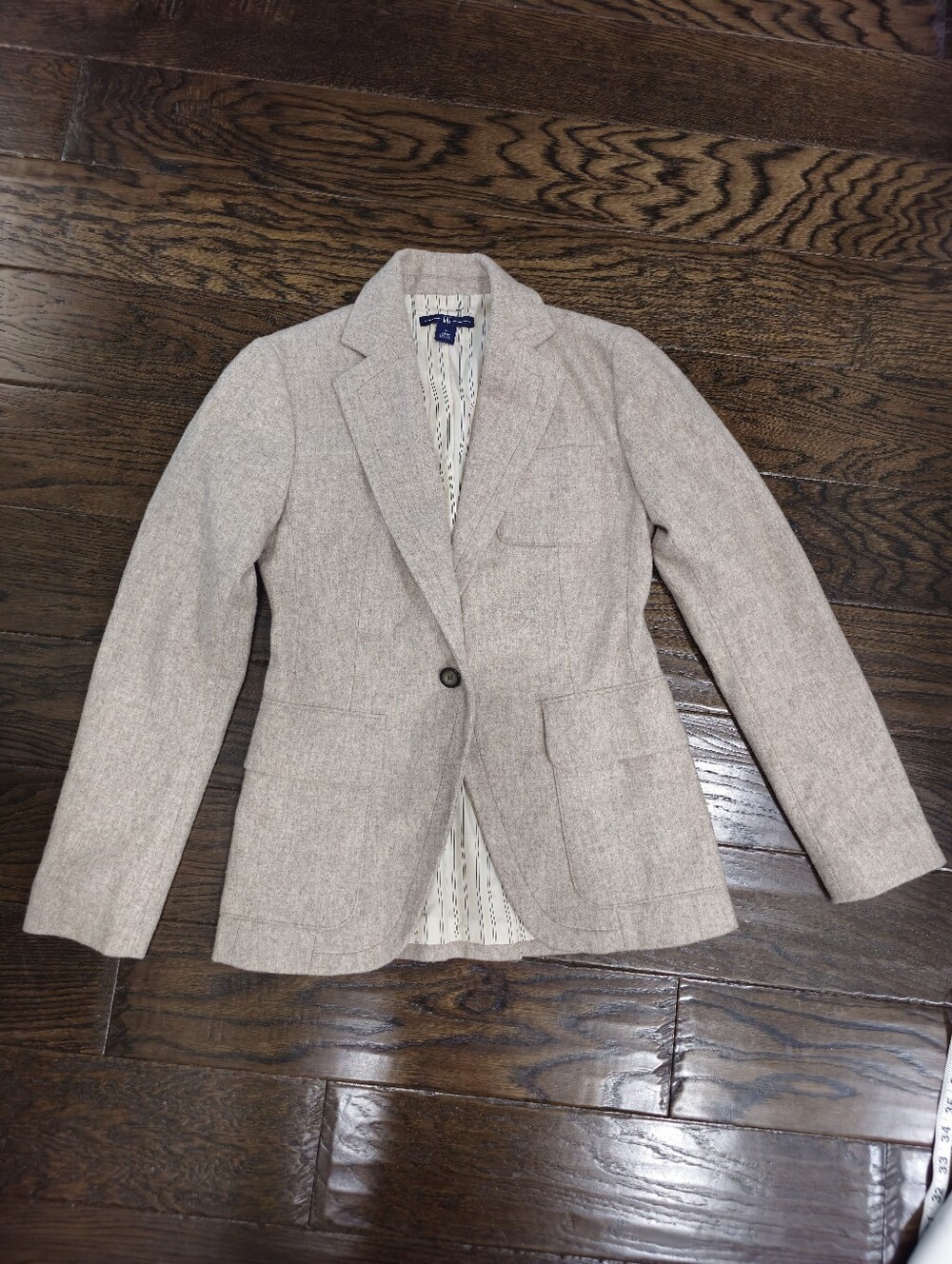 Gap Oatmeal Tan Wool Blend Blazer | Size 0 | Great Condition